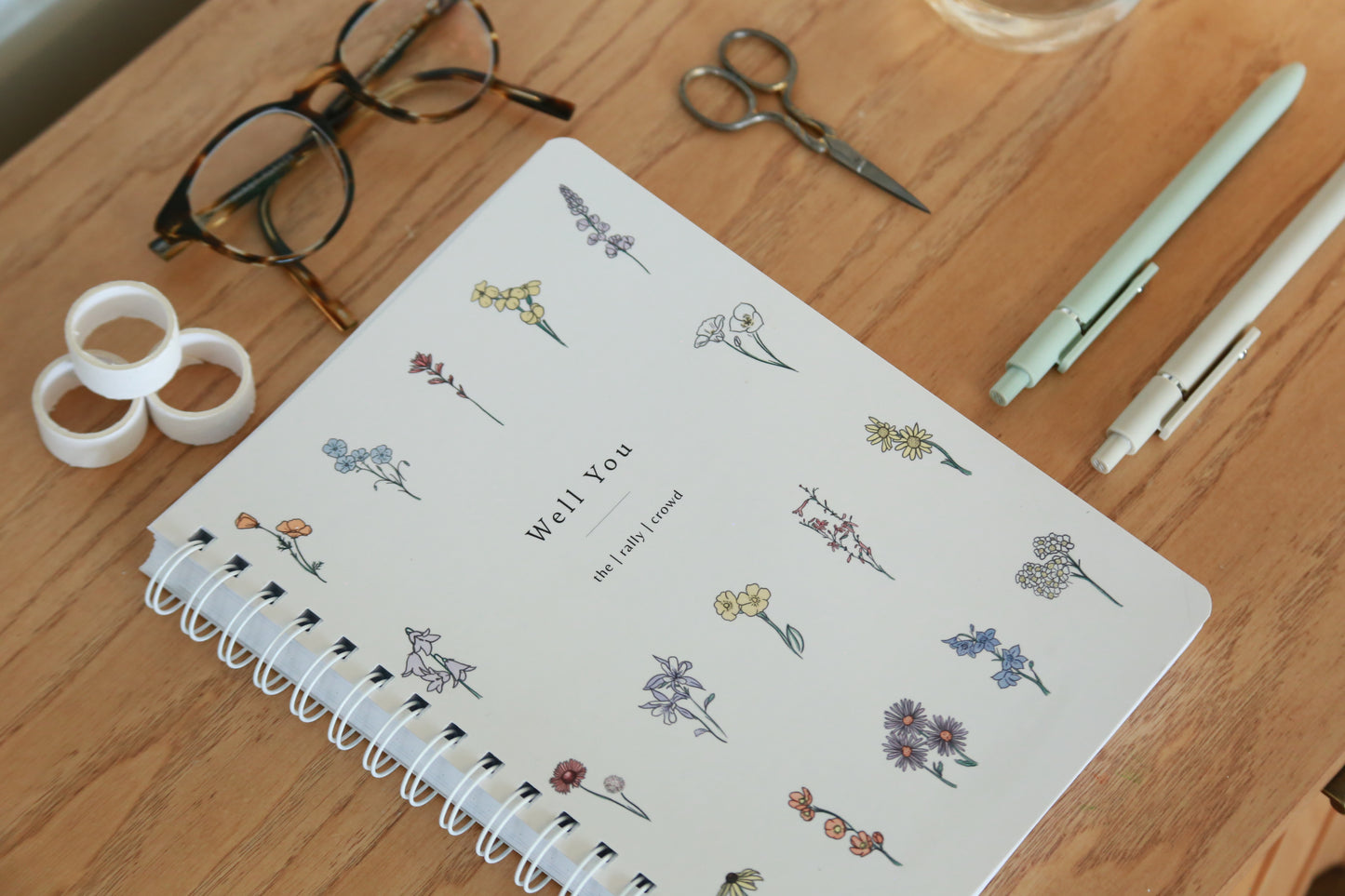 12-month Undated Utah Wildflower planner, bookmark & tabs