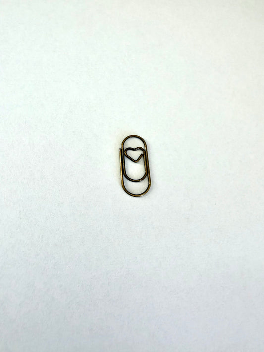 Copper Heart Paper Clips