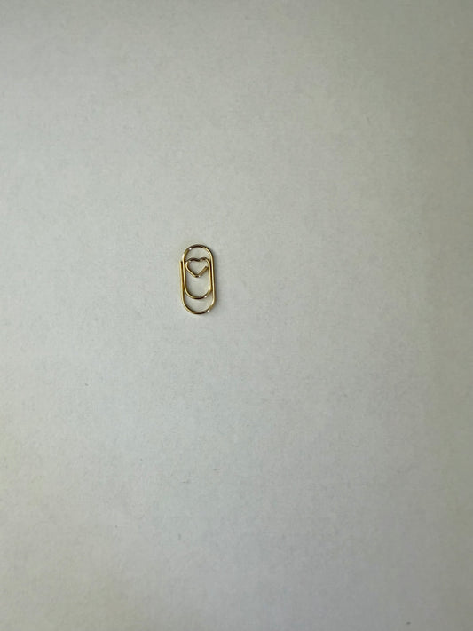Gold Heart Planner Clips