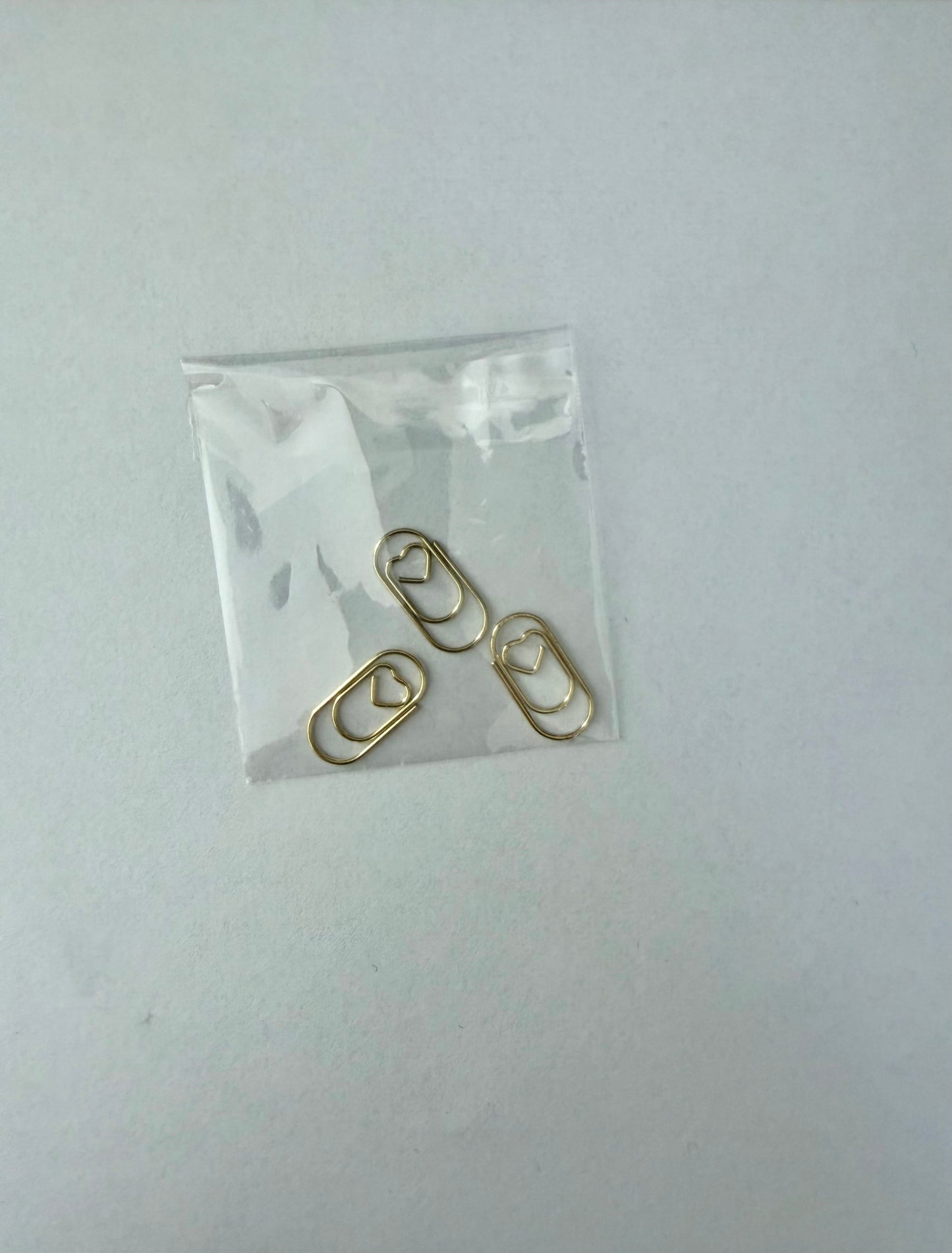 Gold Heart Planner Clips